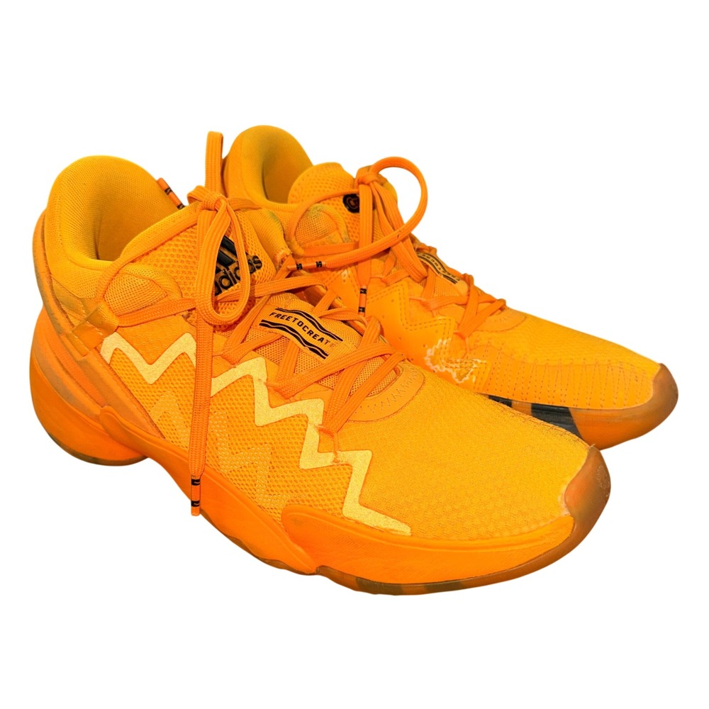 Adidas D.O.N Issue 2 Mens 10 Pre-Owned Basketball Shoes Orange‎ Crayola FW8518